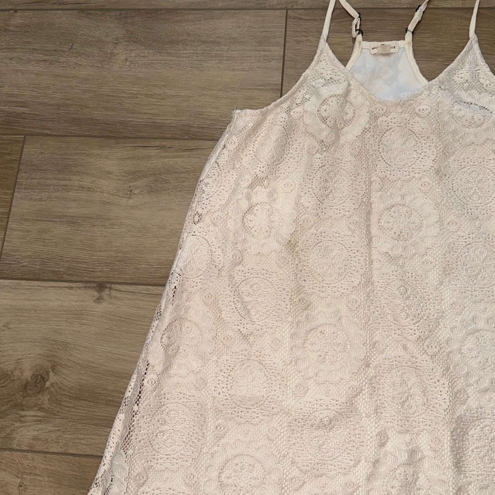 Mason & Belle crocheted style  Elegant Cream Lace Dress size xsmall boho - Picture 4 of 7